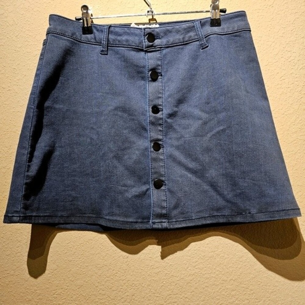 Altar'd State Navy Blue Button Skirt Size M